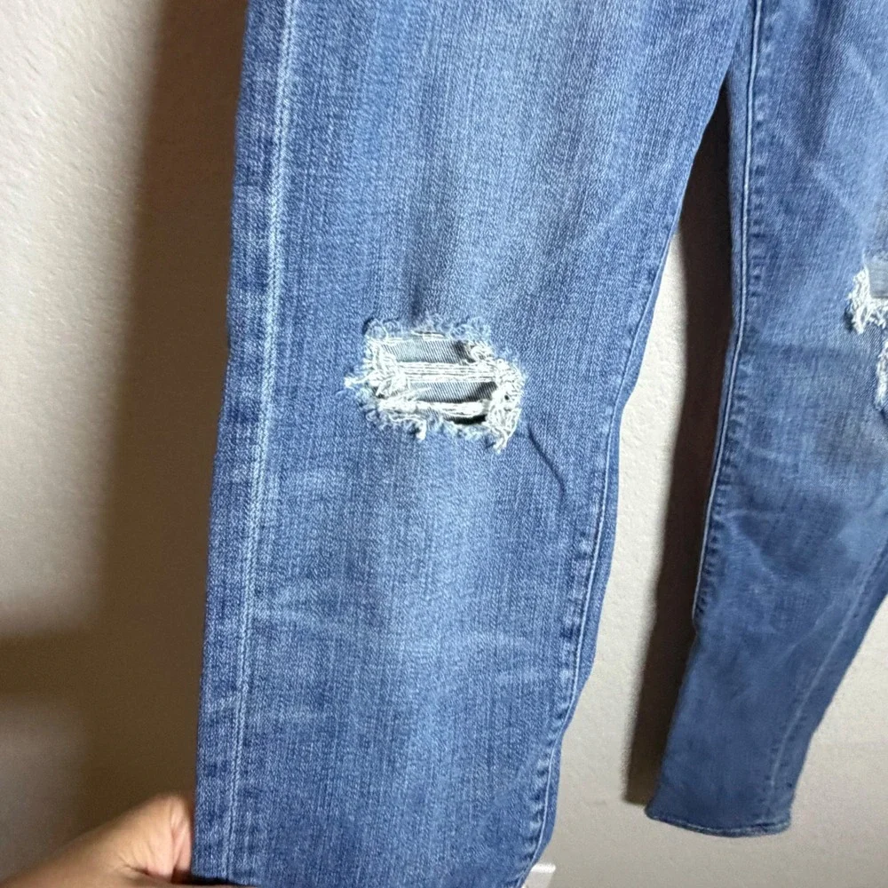 Frame Denim Le Garcon‎ Slim Boyfriend Jeans Blue Distressed LGJ403 Womens 27